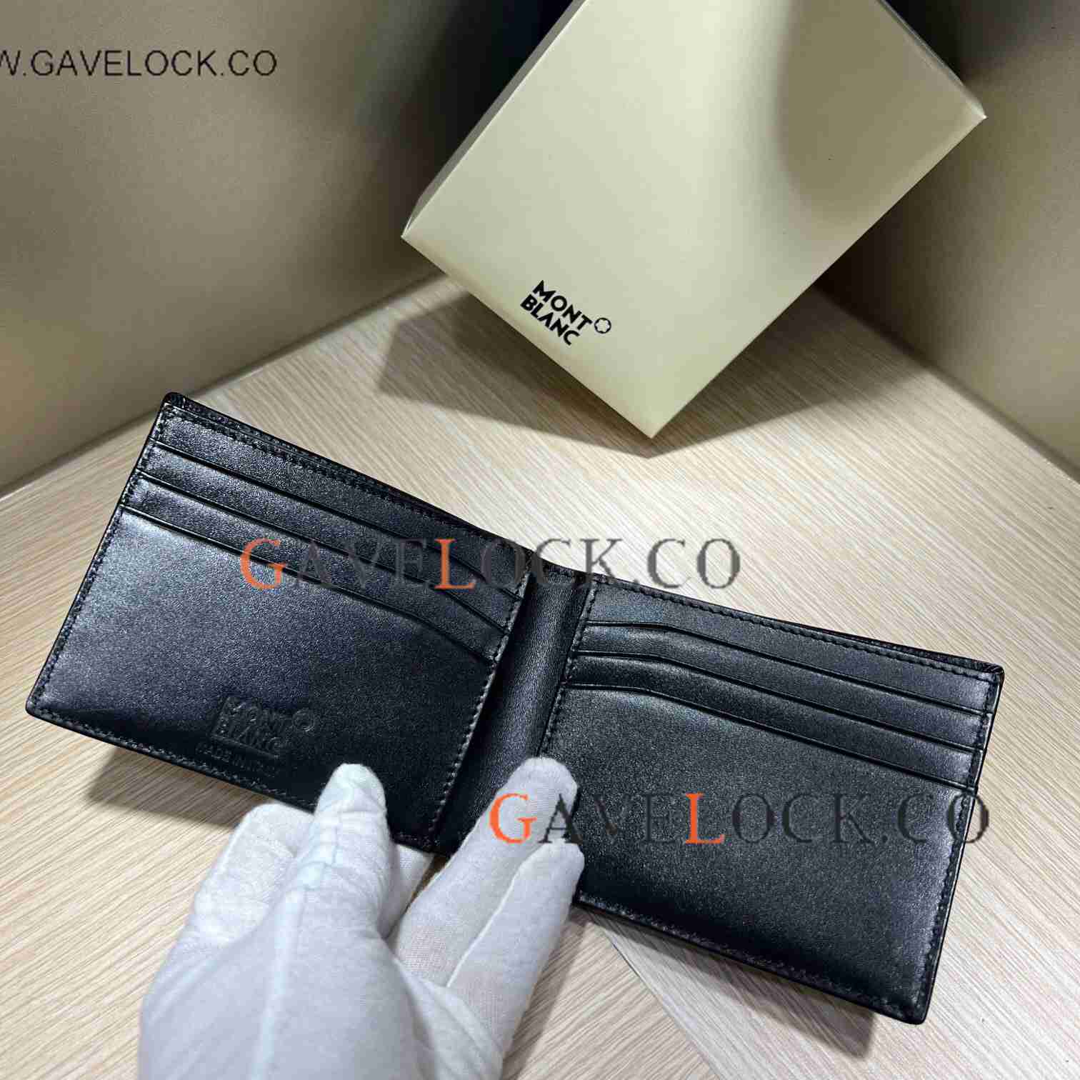 Knockoff Mont Blanc Meisterstuck Center logo Wallet 6 Card slots